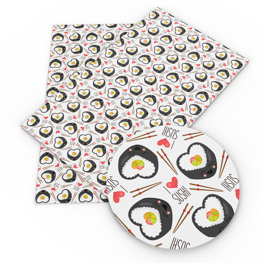 sushi printed fabric