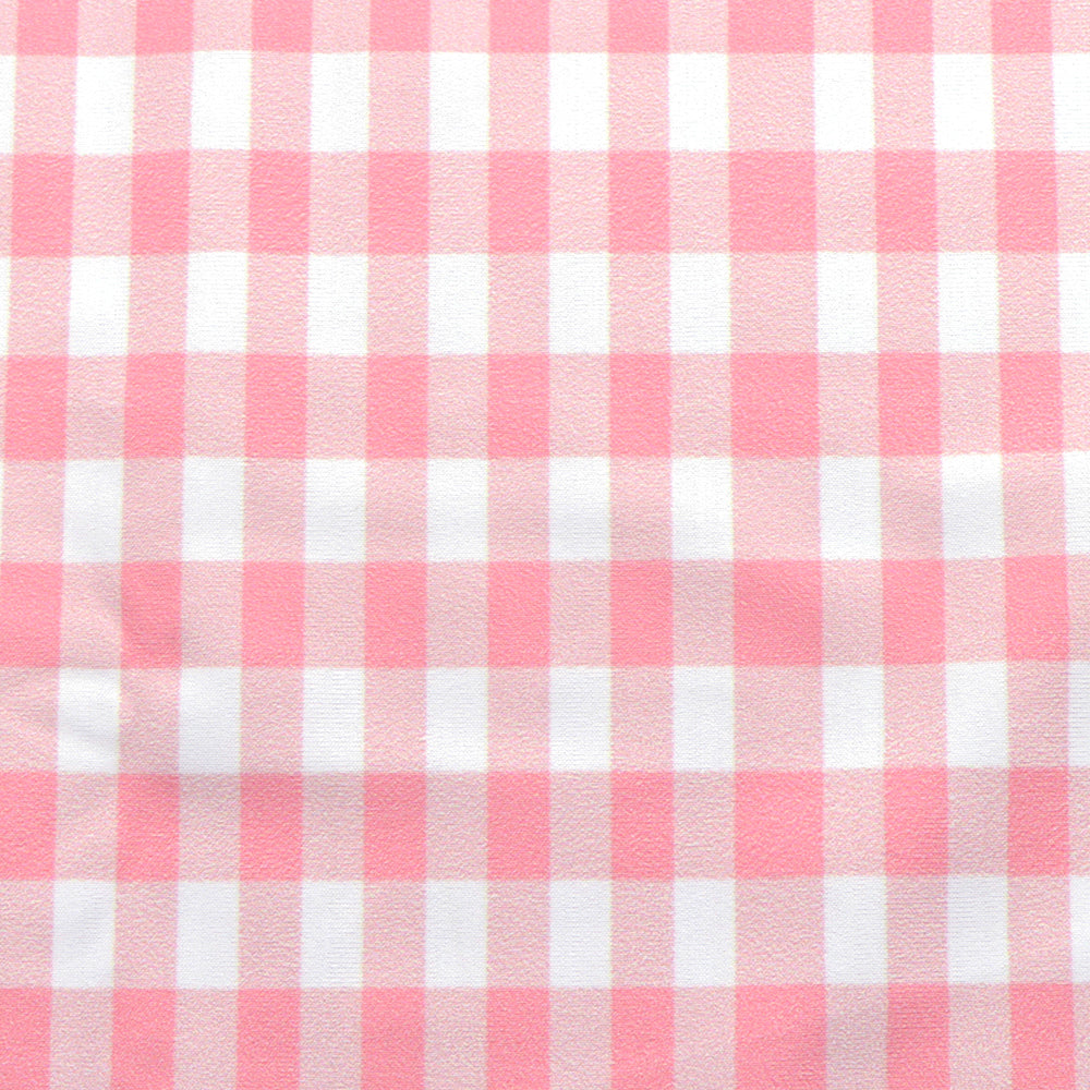 plaid grid pink series printed fabric