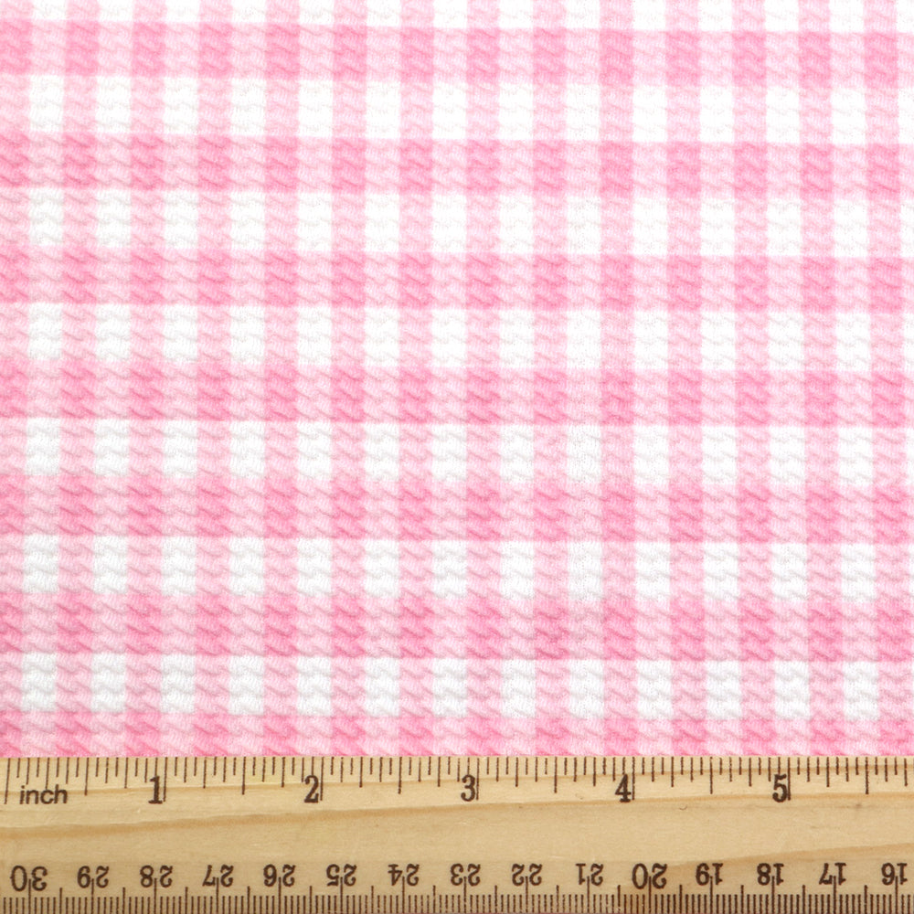 plaid grid pink series printed fabric