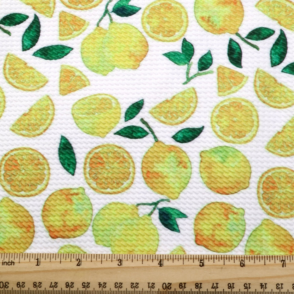 fruit lemon printed fabric