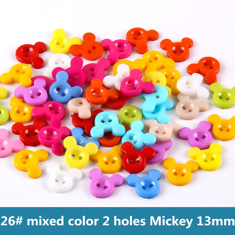 100PCS mix colors plastic buttons