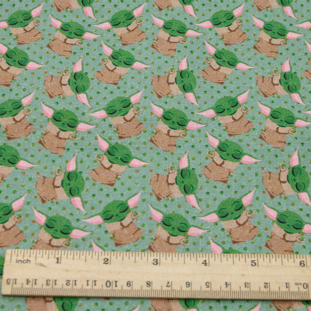 dots spot green series printed fabric