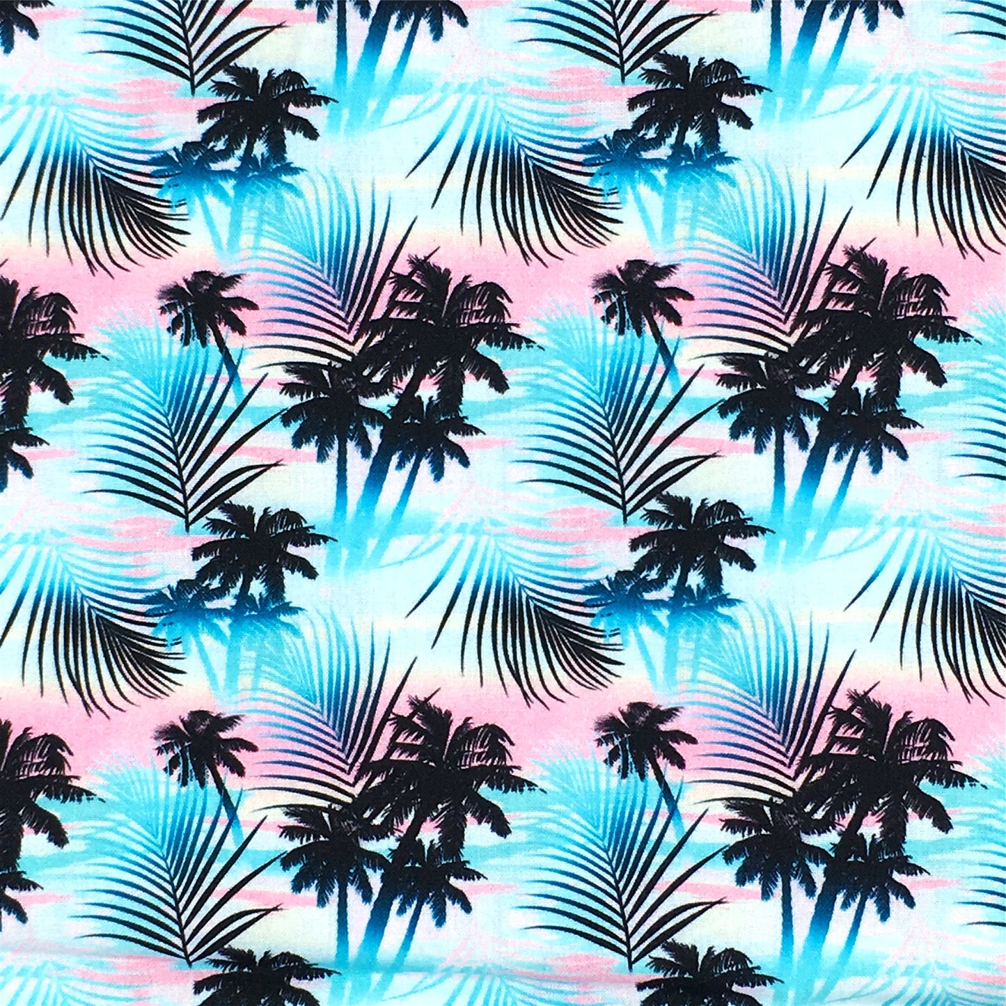 coconut palm tree gradient color summer leaf leaves tree printed fabric