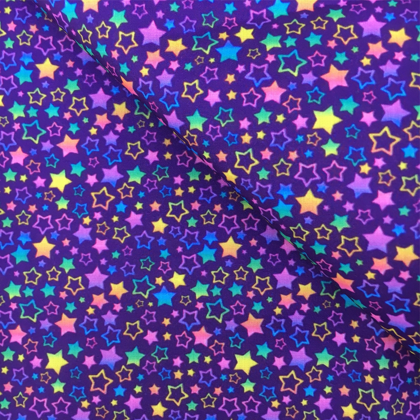 gradient color star starfish purple series printed fabric