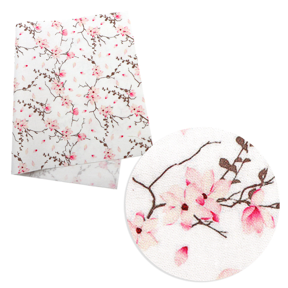 flower floral plum printed fabric