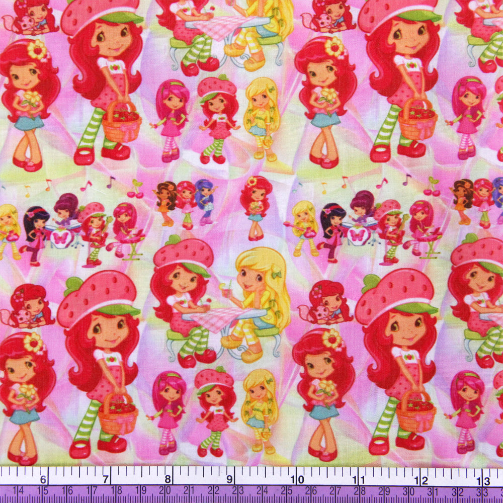 strawberry girl printed fabric