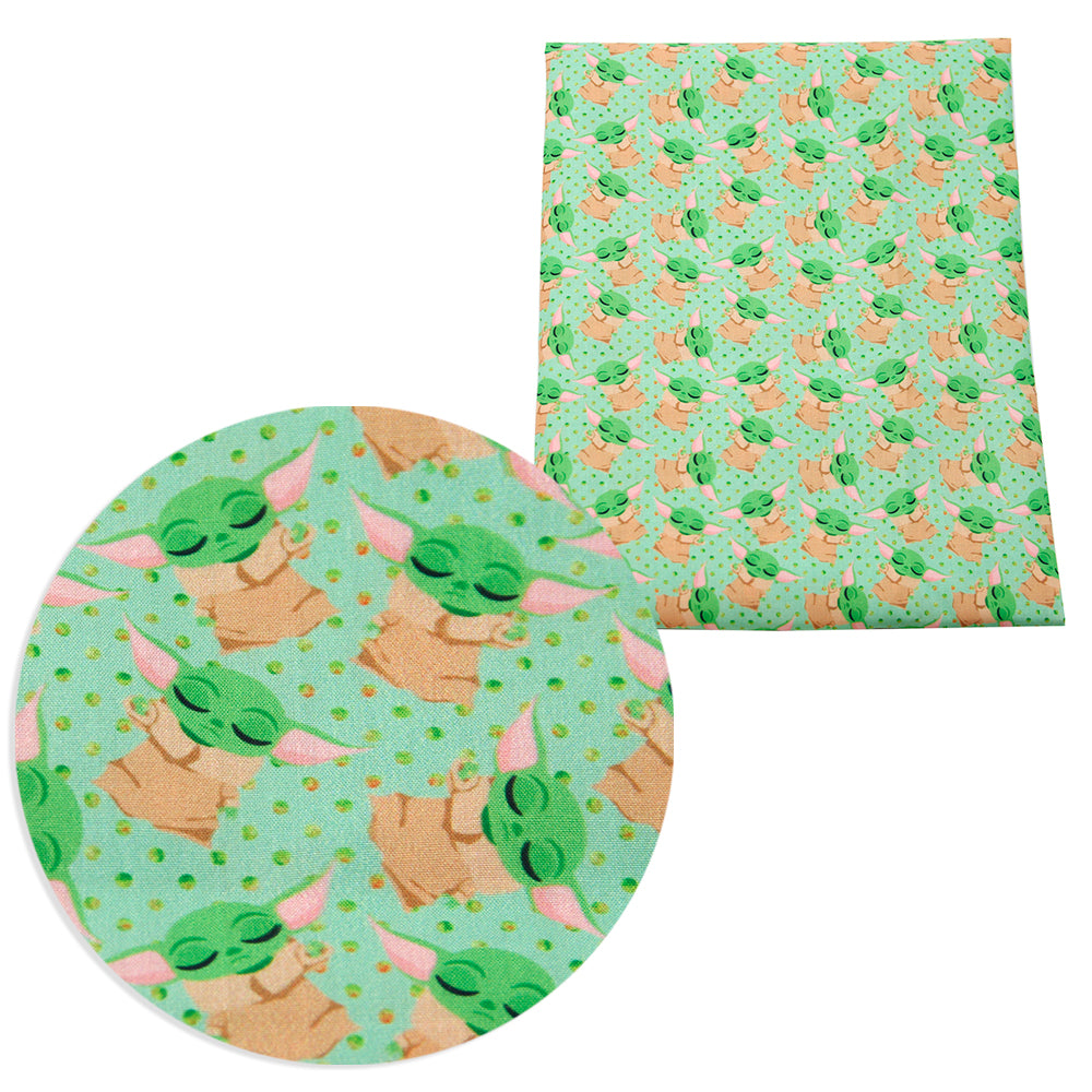 dots spot green series printed fabric