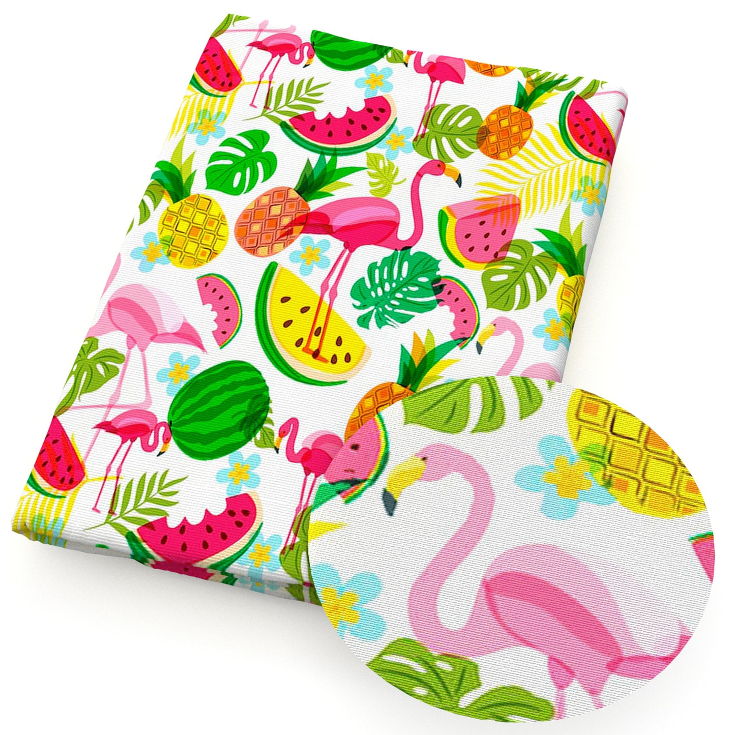 Flamingo Theme Printed Fabric