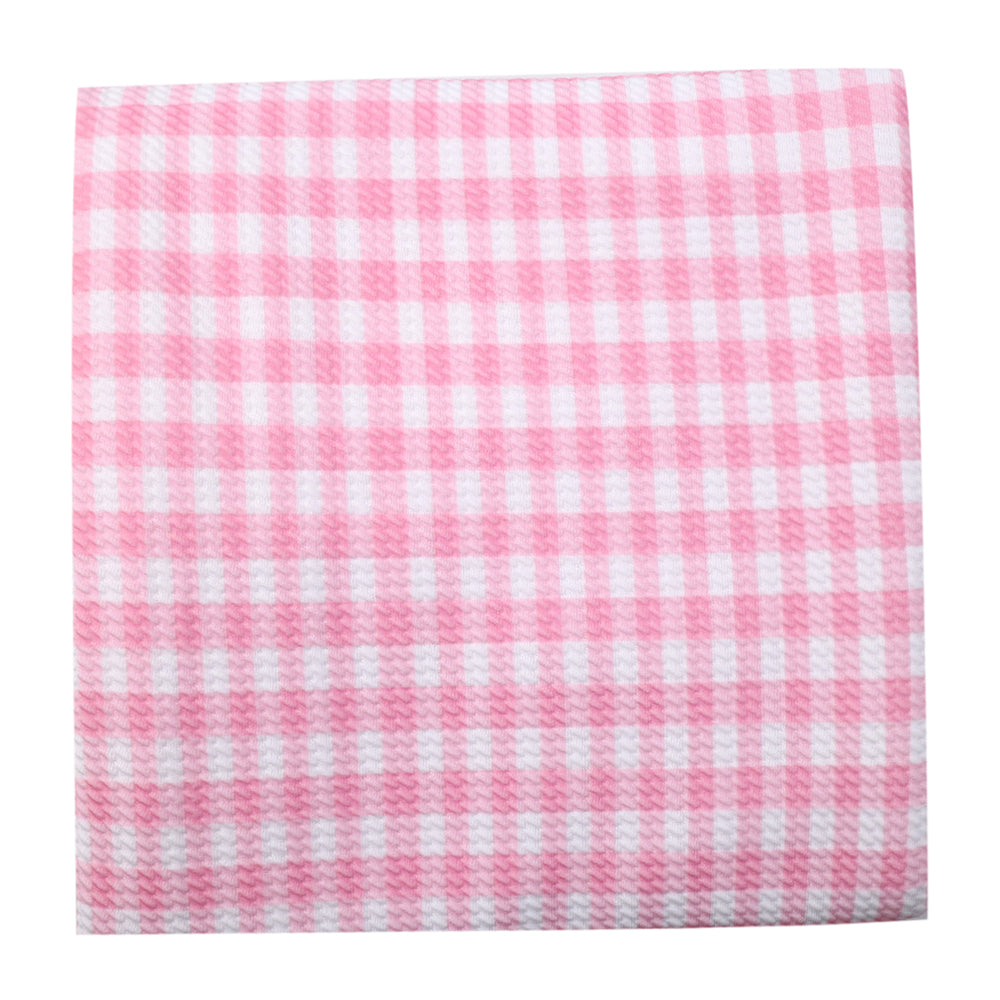 plaid grid pink series printed fabric