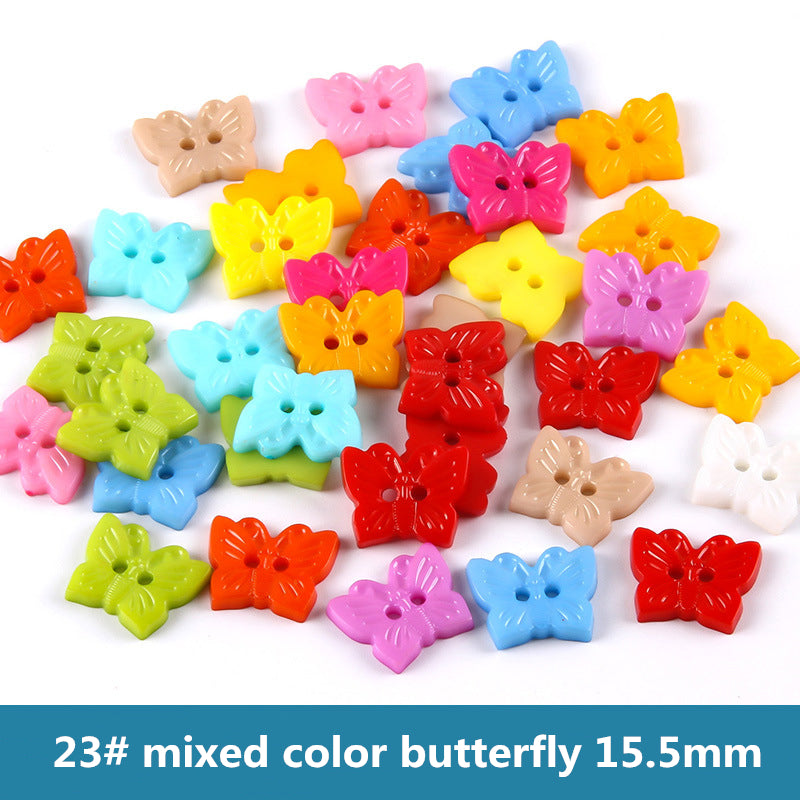 100PCS mix colors plastic buttons