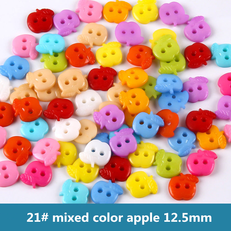 100PCS mix colors plastic buttons