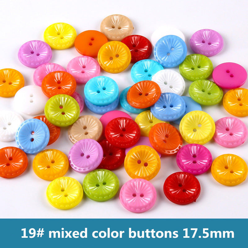 100PCS mix colors plastic buttons