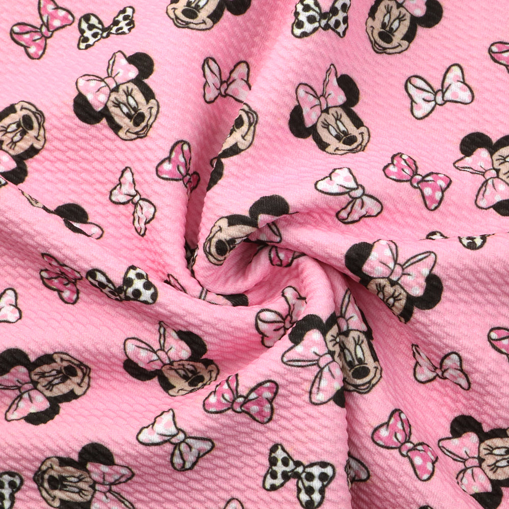 bowknot bows printed fabric