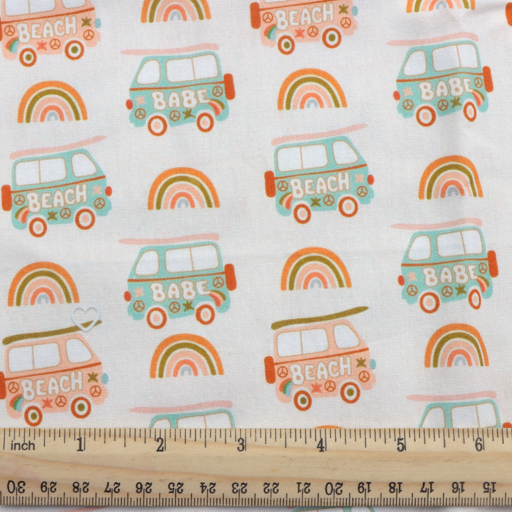 rainbow color letters alphabet printed fabric