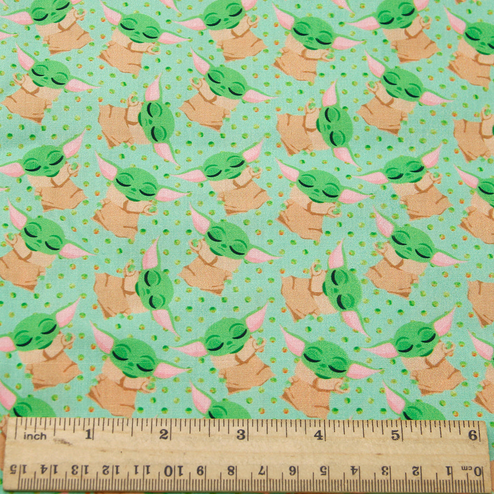 dots spot green series printed fabric