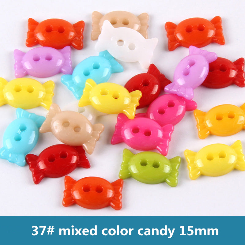 100PCS mix colors plastic buttons