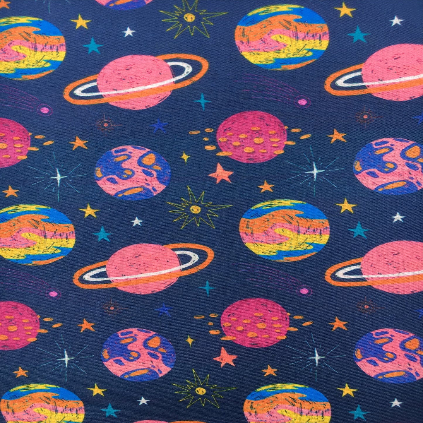 Galaxy Theme Printed Fabric