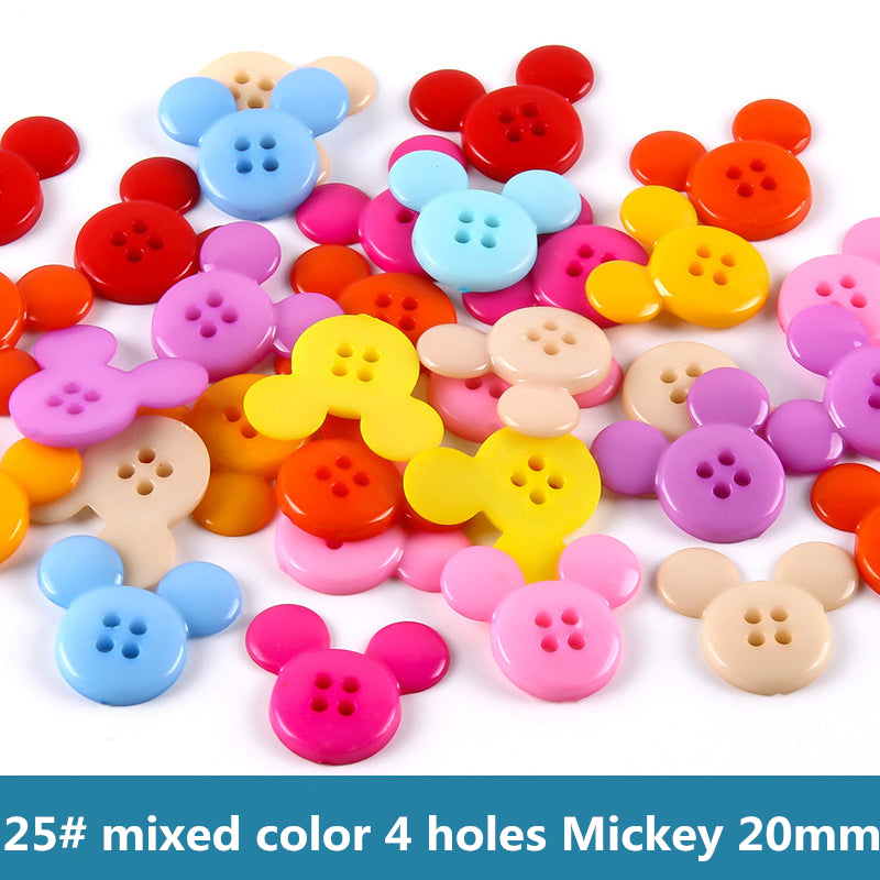 100PCS mix colors plastic buttons