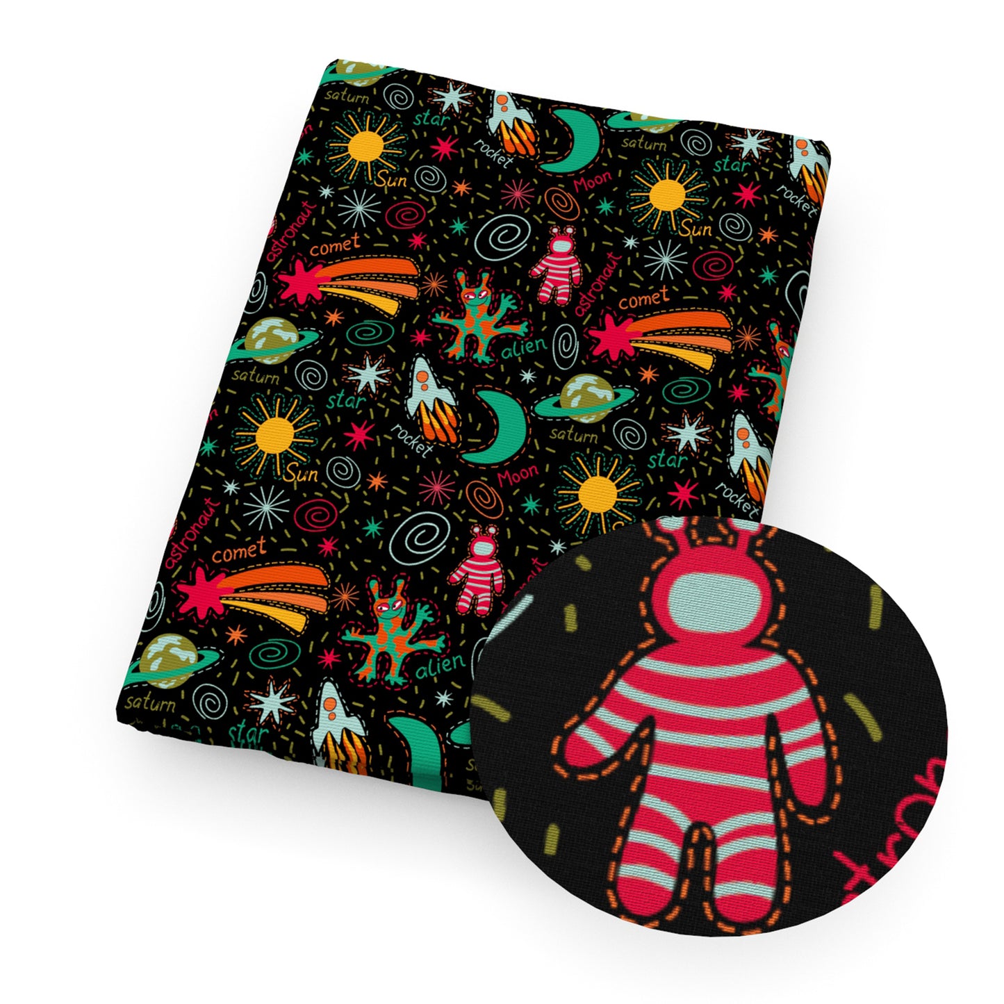 Galaxy Theme Printed Fabric