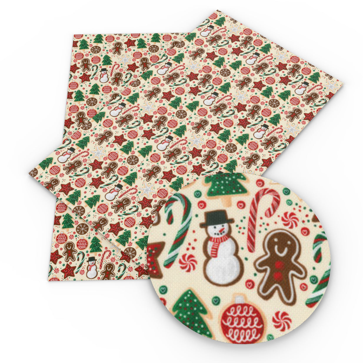 snowman christmas tree christmas day printed fabric