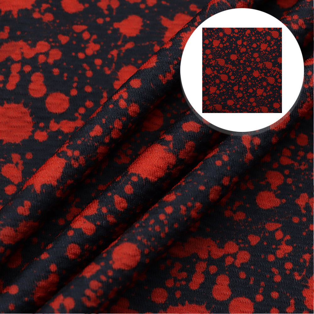 blood paint splatter printed fabric