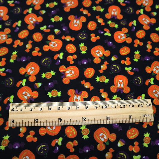 halloween mickey minnie disney pumpkin fabric