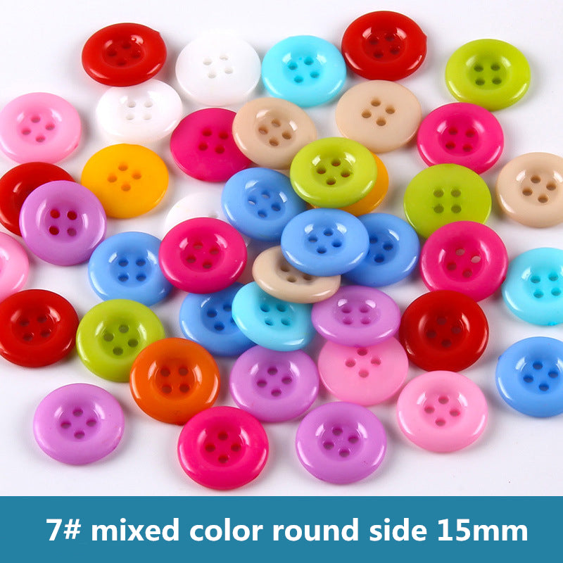 100PCS mix colors plastic buttons