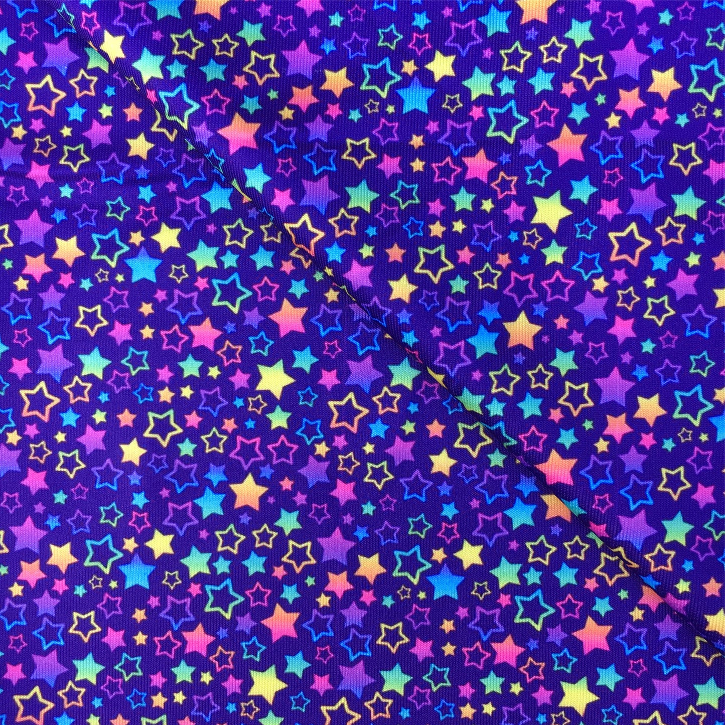 gradient color star starfish purple series printed fabric