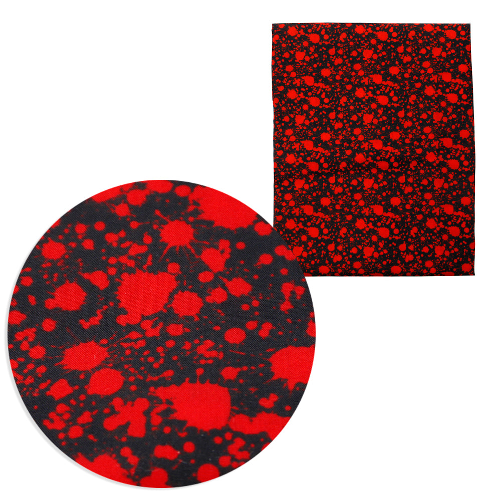 blood paint splatter printed fabric