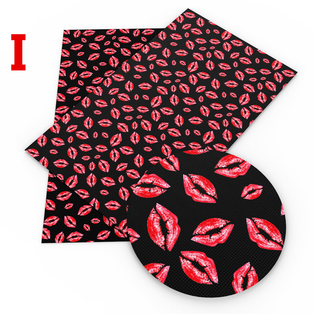 valentine's day printed fabric