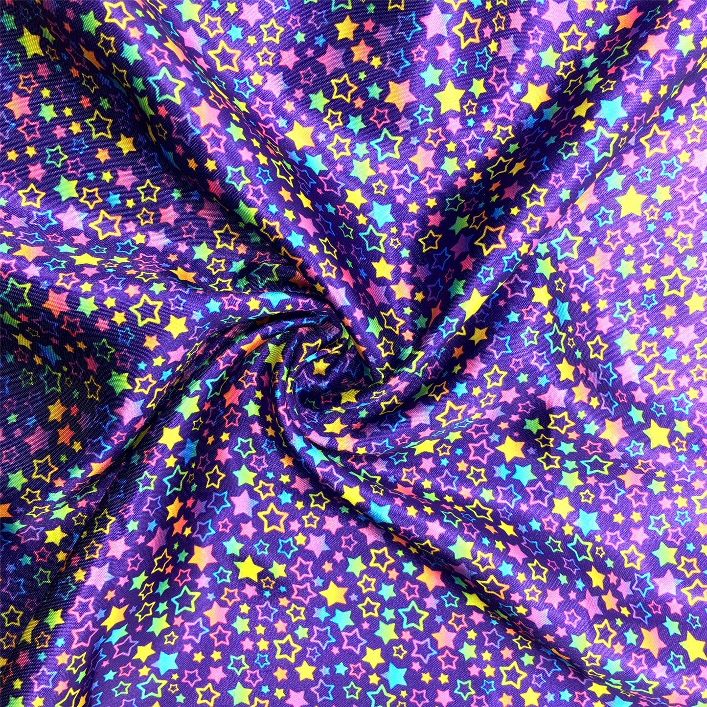 gradient color star starfish purple series printed fabric