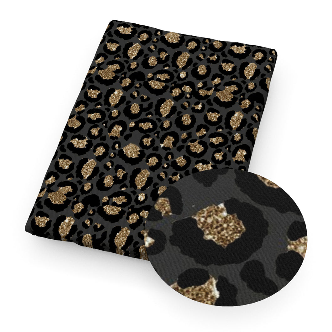 leopard cheetah black series printed fabric