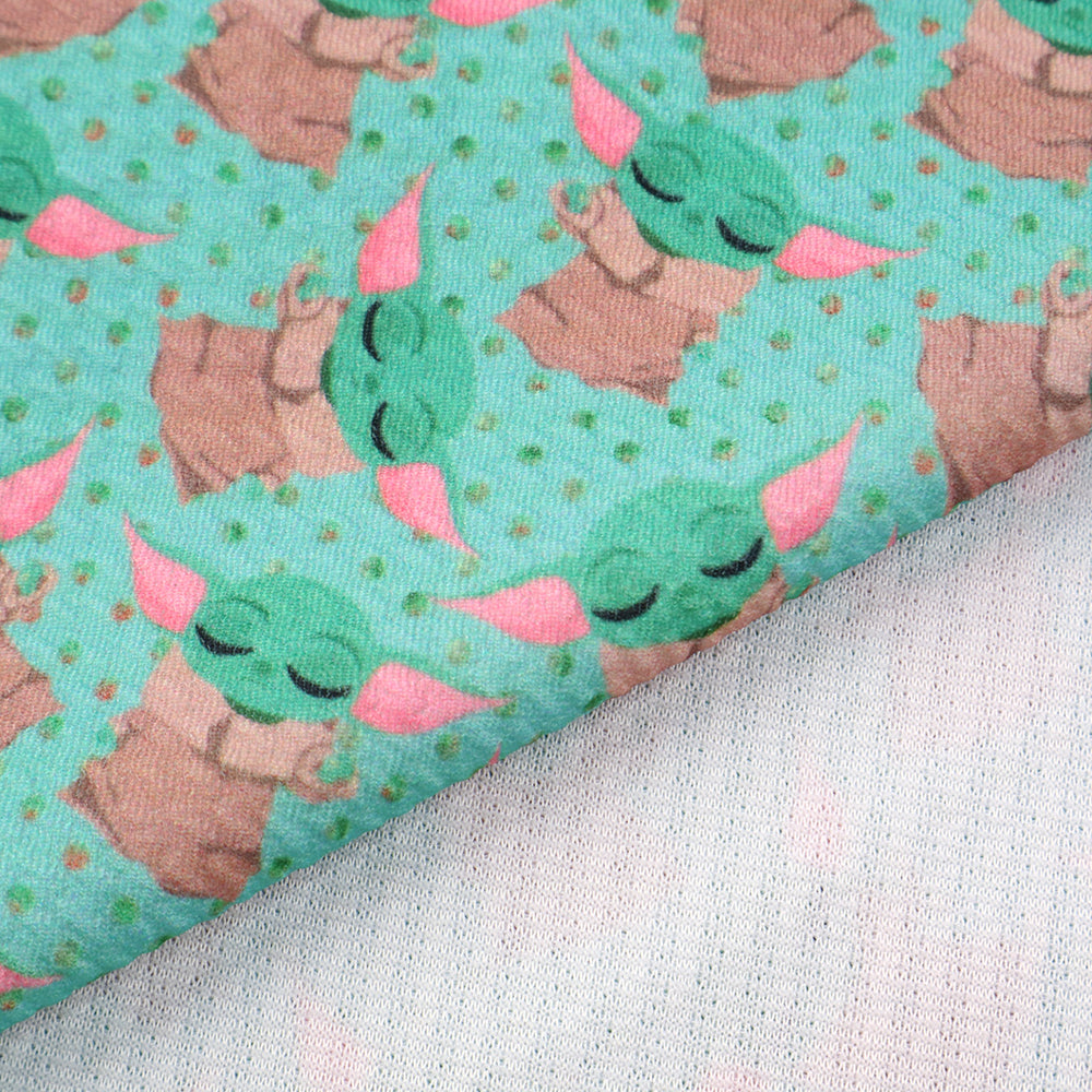 dots spot green series printed fabric