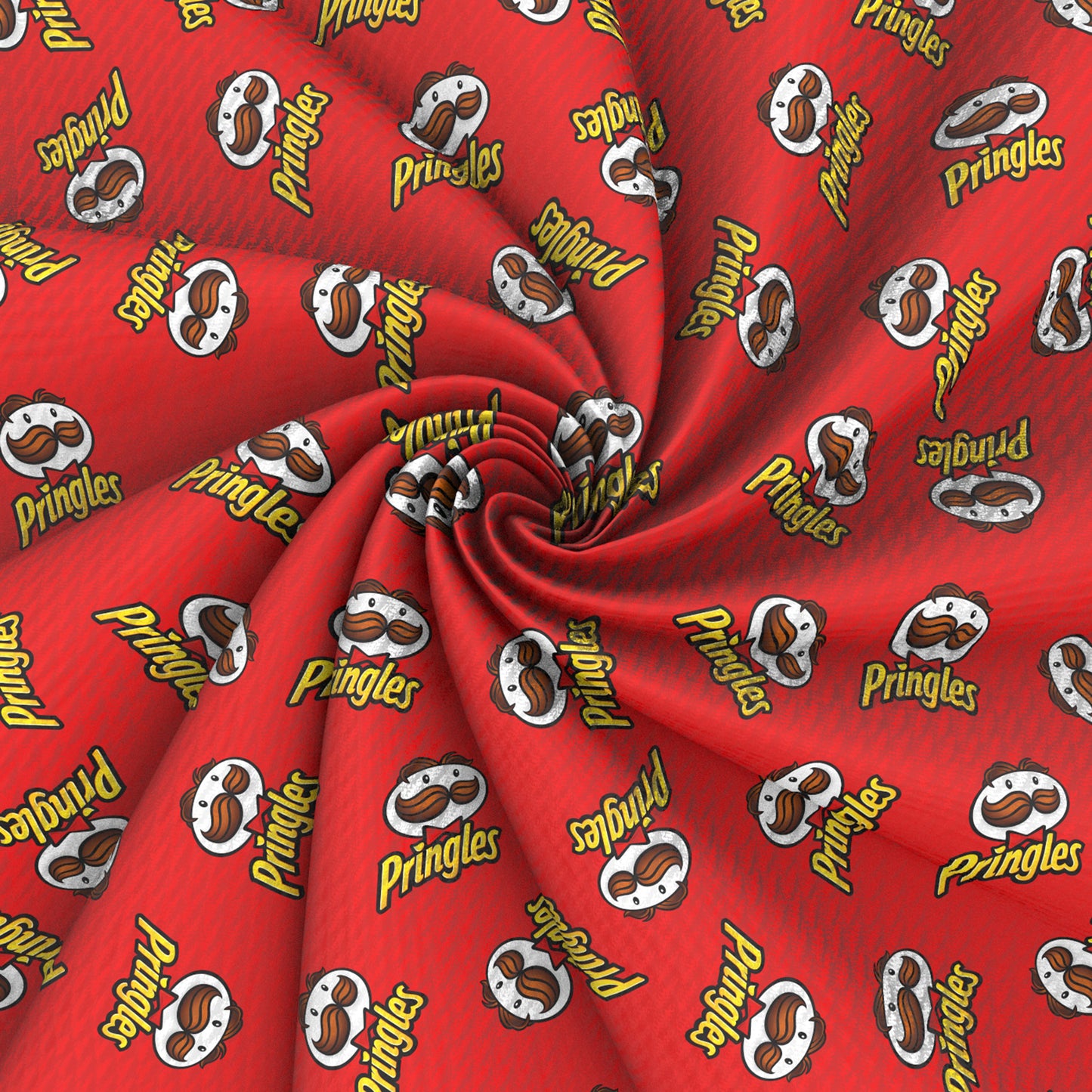 red series pringles brand printed fabric